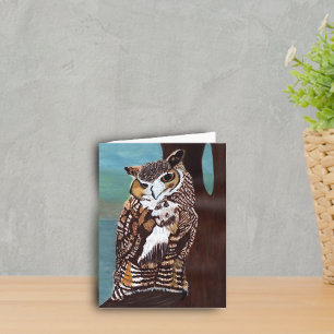 Brown Owl Note Card Karte