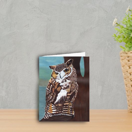 Brown Owl Note Card Karte
