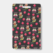 Brown Owl on Book Library Hall Pass Abzeichen Ausweis (Rückseite)