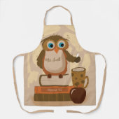 Brown Owl on Books Lehrerin Personalisierte Schürz Schürze (Vorderseite)
