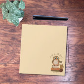 Brown Owl on Books Teacher Notepad Notizblock