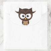 Brown Owl Ovaler Aufkleber (Tasche)