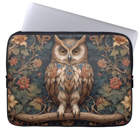 Brown Owl William Morris Inspiriert Laptopschutzhülle (Vorderseite)