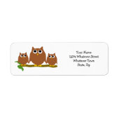 Brown Owls Design Return Address (Vorne)