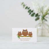 Brown Owls Design Visitenkarte (Stehend Vorderseite)