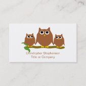Brown Owls Design Visitenkarte (Vorderseite)