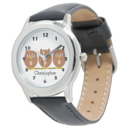 Brown Owls Personalisiert Armbanduhr