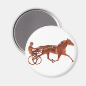 Brown Pacer-Silhouette Magnet (Vorderseite/Rückseite)