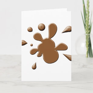 Brown Paint Splodge Karte