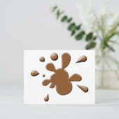 Brown Paint Splodge Postkarte (Stehend Vorderseite)