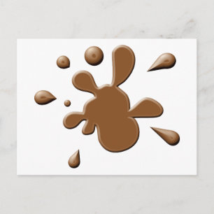 Brown Paint Splodge Postkarte