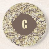 Brown Paint Tropfen Sandstone Untersetzer (Vorne)