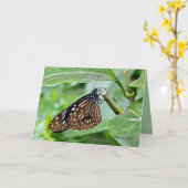 Brown Painted Butterfly Karte (Gelbe Blume)
