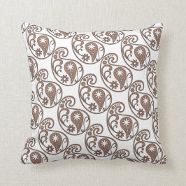 Brown Paisley Kissen