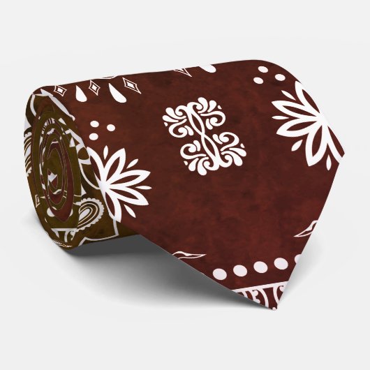 Brown Paisley Krawatte (Gerollt)
