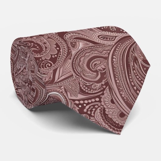 Brown Paisley Krawatte (Gerollt)