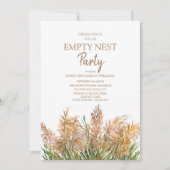 Brown Pampas Grass Green White Empire Nest Party Einladung (Vorderseite)