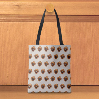 Brown Pansy Seamless Pattern Tote Bag Tasche