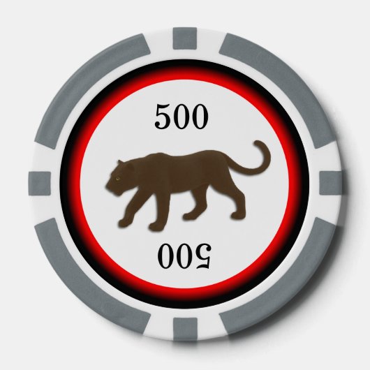 Brown Panther Gold Pokerchips (Vorderseite)