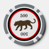 Brown Panther Gold Pokerchips (Rückseite)