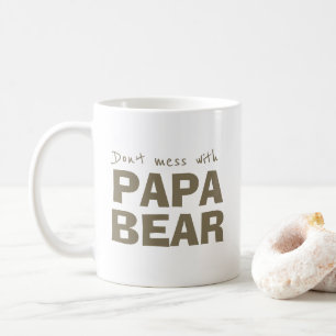 Brown Papa Bären Vater Minimalistisch Typografie T Kaffeetasse