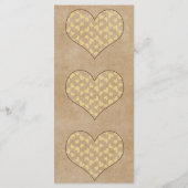 Brown Paper Bag Rustic Heart Wedding Menu List Menükarte (Rückseite)