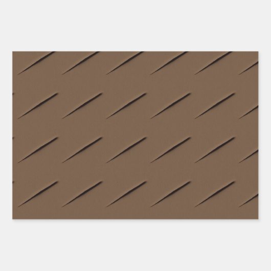 Brown Paper & Cardboard Realistisches Geschenkwrap Geschenkpapier Set (Vorderseite 3)