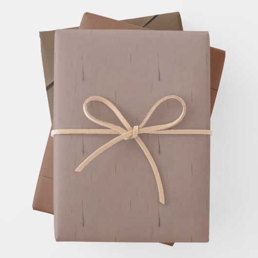Brown Paper & Cardboard Realistisches Geschenkwrap Geschenkpapier Set (Beispiel)
