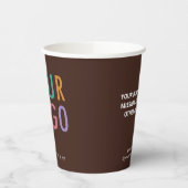 Brown Paper Cups Custom Company Logo Branded 8 oz Pappbecher (Links)