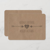 Brown Paper Inspiriert braune Pfeile Save the Date (Vorne/Hinten)