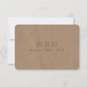Brown Paper Inspiriert braune Pfeile Save the Date (Rückseite)