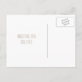 Brown Paper Inspiriert Pfeile Save the Date - Whit Ankündigungspostkarte (Rückseite)