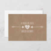 Brown Paper Inspiriert White Arrows Wedding R.S.V. RSVP Karte (Vorne/Hinten)