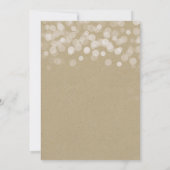 Brown Paper Simple Rustic Wedding Einladungen (Rückseite)