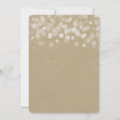 Brown Paper Simple Rustic Wedding Einladungen (Rückseite)