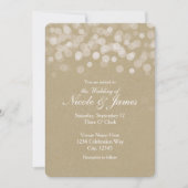 Brown Paper Simple Rustic Wedding Einladungen (Vorderseite)