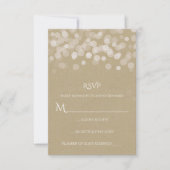 Brown Paper Simple Rustic Wedding RSVP (Vorderseite)