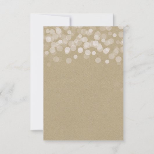 Brown Paper Simple Rustic Wedding RSVP (Rückseite)