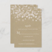 Brown Paper Simple Rustic Wedding RSVP (Vorne/Hinten)