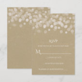 Brown Paper Simple Rustic Wedding RSVP Karte (Vorne/Hinten)