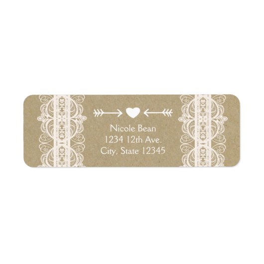 Brown Paper & White Lace Natural Rustic Wedding (Vorne)