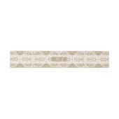 Brown Paper & White Lace Natural Rustic Wedding Einladungsbanderole (Flach)