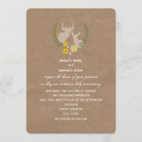 Brown Paper  Wildblume Hirsch Hochzeit