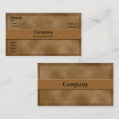Brown Parchment Business Card Visitenkarte (Vorne/Hinten)