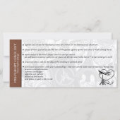 Brown Paris Wedding Boarding Pass (Rückseite)