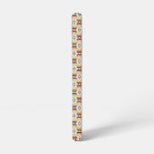 Brown Pattern in #faf3e0, #c9a66b, #7d1d1d, #646e7 Samsung Galaxy Hülle (Linke Seite)