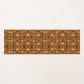 Brown patterned fabric featuring a symmetrical  yogamatte (Rückseite (Horizontal))