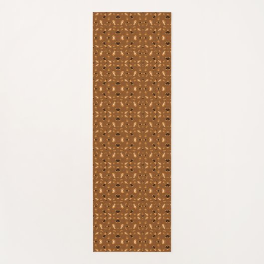 Brown patterned fabric featuring a symmetrical  yogamatte (Vorderseite)