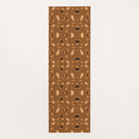 Brown patterned fabric featuring a symmetrical  yogamatte (Rückseite)