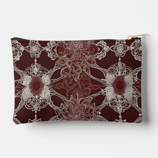 Brown patterns AI art  Zubehörtasche (Rückseite)